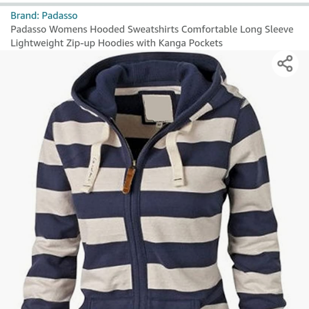 Woman's hooded zip up sweatshirt